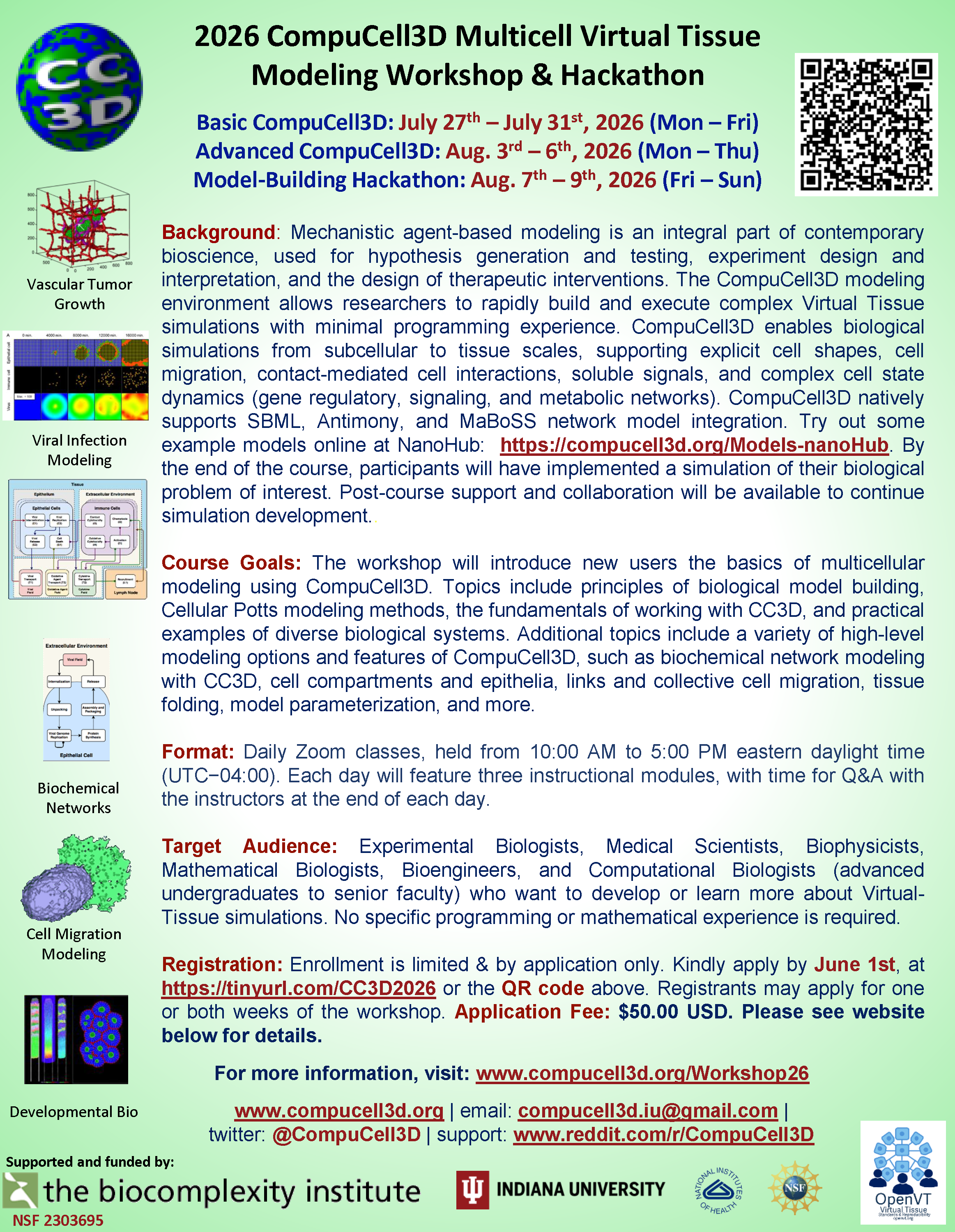 Click to download 2026 CC3D Workshop Flyer Click to download 2026 CC3D Workshop Flyer
