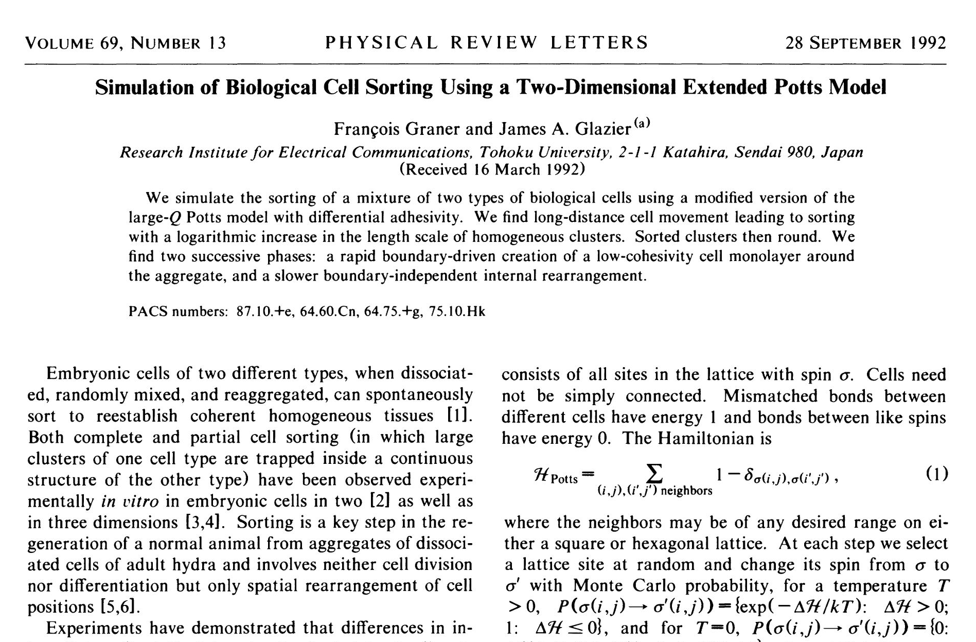 Phys. Rev. Lett. 69, 2013 Phys. Rev. Lett. 69, 2013